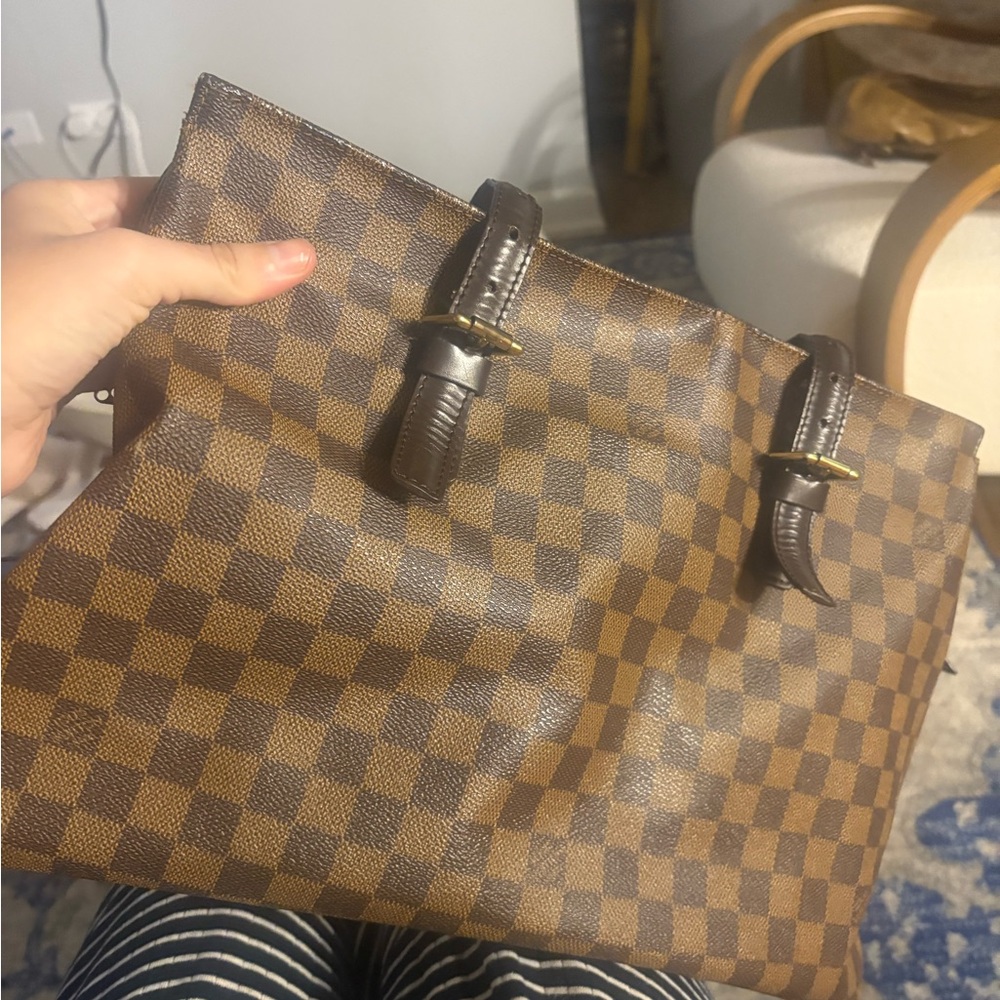 Louis Vuitton Brown Checkered Tote